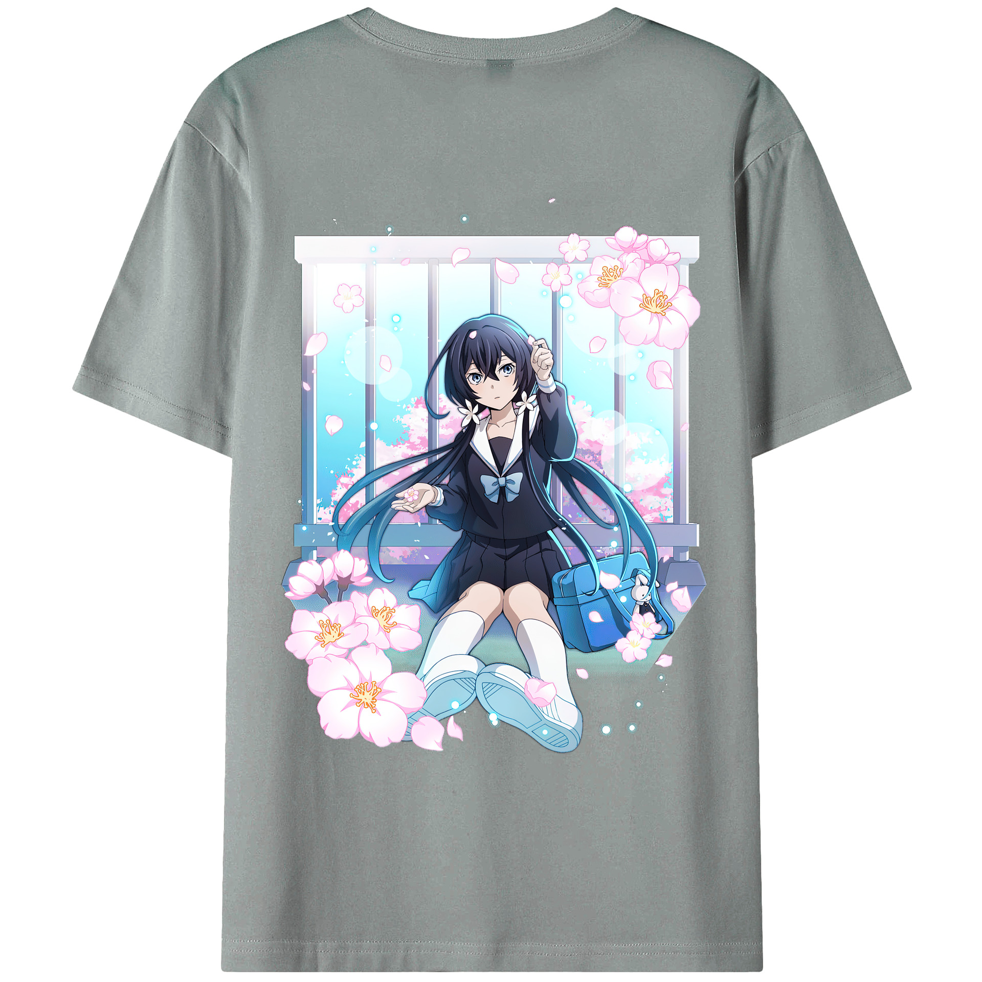 （画像用） 文豪ストレイドッグス Bungo Stray Dogs 綿100％ メンズ半袖Tシャツ（バックプリント） 通気性
